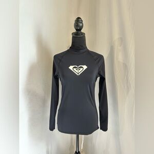 Roxy Rashguard Long Sleeve Swim Shirt Black beachy